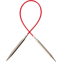 23cm ChiaoGoo Knit Red kruhové jehlice s krátkým lankem