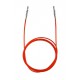 KnitPro Barevné výměnné lanko  
KnitPro: Červené lanko-76cm pro vytvoření jehlic 100cm
